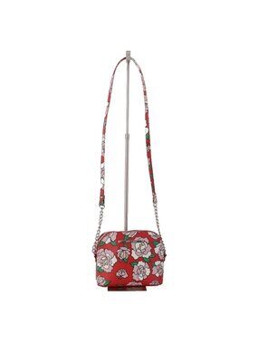 Betsey Johnson Purse 8 x 7 x 3 Red Green Multi Colored Floral Inner Pocket Purse